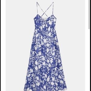 Zara Blue Floral Maxi Dress